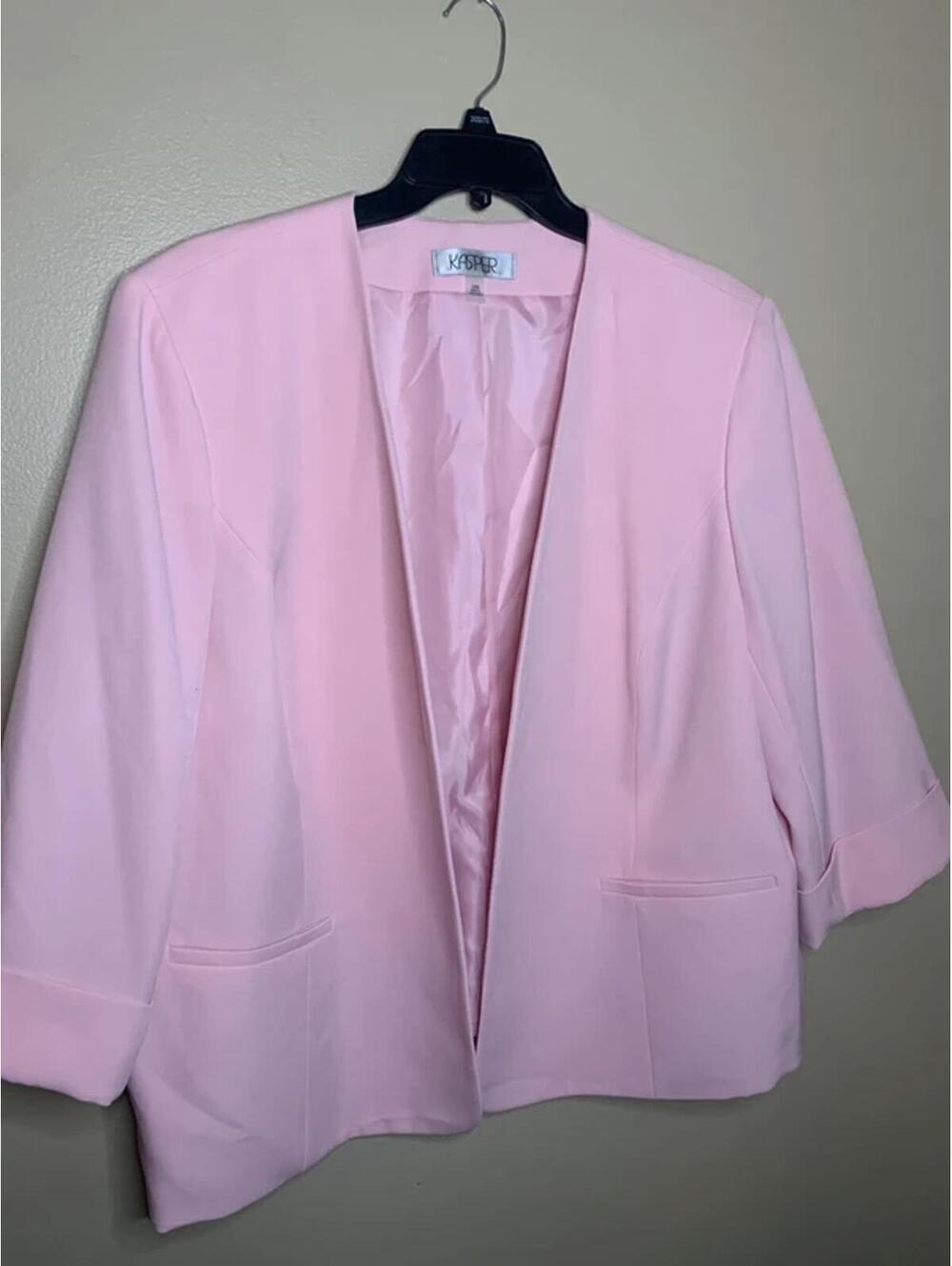 Kasper pink blazer 3/4 sleeves